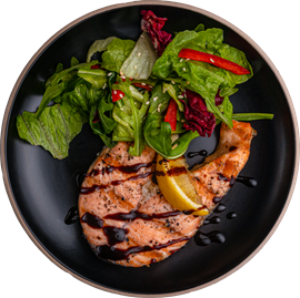 Стейк из семги на гриле 157